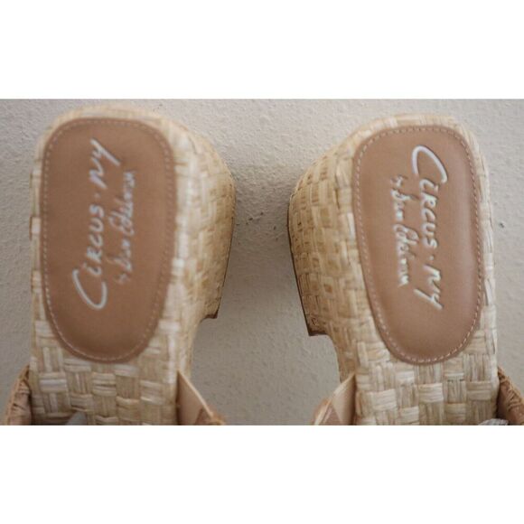 Circus NY x Sam Edelman Women Sz 9.5M Bleached Beechwood Raffia Ilyse Sandals - Picture 10 of 11